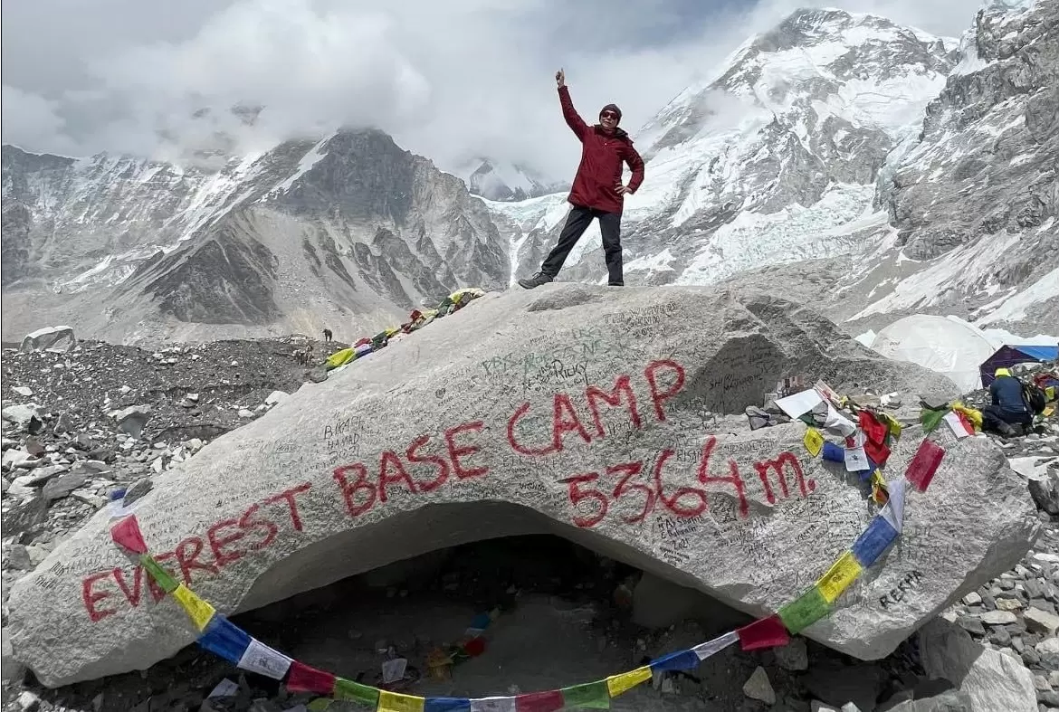 People Trekking to Everest Base Camp